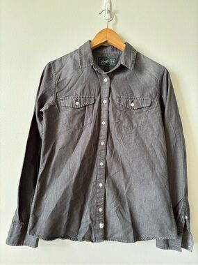 Roots Men's Charcoal Gray Button-Down Shirt